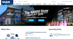 Desktop Screenshot of namm.org