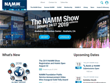Tablet Screenshot of namm.org